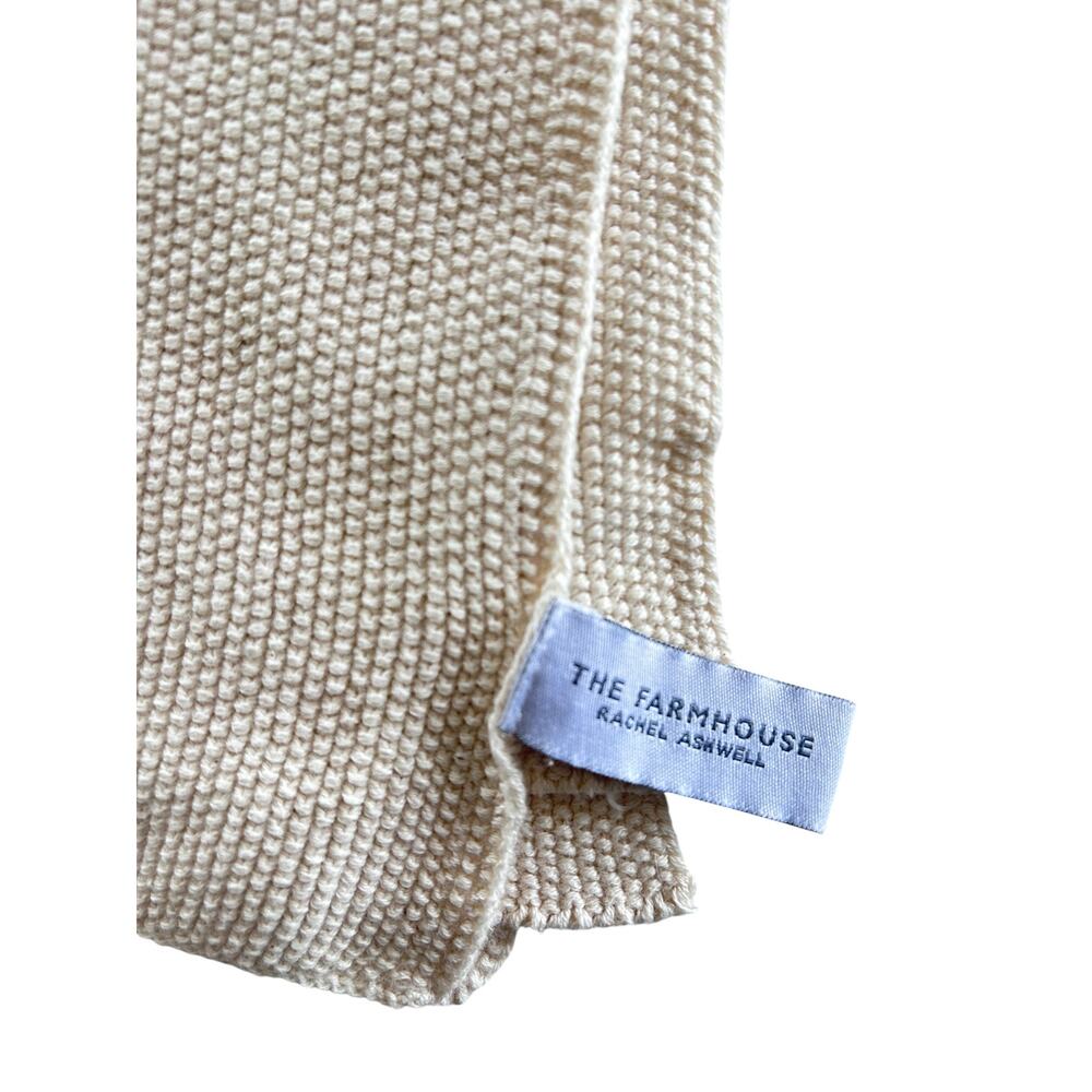 The Farmhouse Rachel Ashwell 100% Cotton Waffle Weave Kitchen Towel Cream - Picture 3 of 5